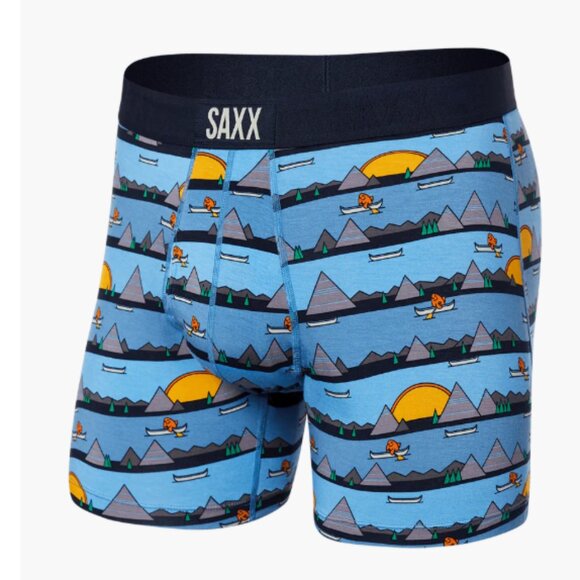 SAXX ULTRA Boxer Briefs with Fly “Lazy River" - Picture 1 of 4